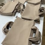 幼稚園児卒園記念帆布バッグの検品作業