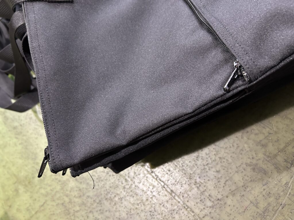 コーデュラ610P生地で製作した刺繍作業用フレーム専用オーダーメイド収納バッグ